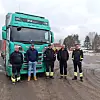 Transportnæringen i Lunde står samlet i en tøff tid. Drivstoffprisene har steget 38 prosent siden nyttår og dette setter arbeidsplasser i fare. Tor Åge og Marius Torsberg (Nome Containerservice), Harald Hermansen (Hermansen Transport), Bjørn Jensen (Jensen Transport) og Gunnar Arne Wiik (Wiik tømmer og transport)