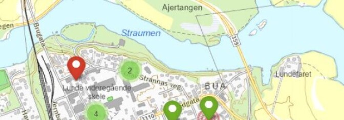 Kjøp og salg av eiendom i Nome – klikk i kartet