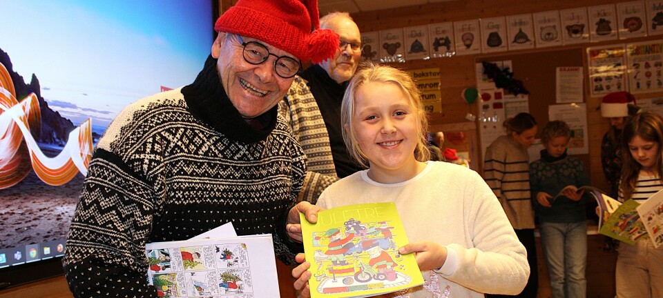 Mållagsnissene kom på besøk med sekken full av nynorsk lesestoff