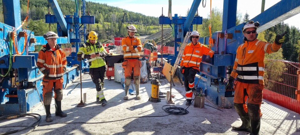 Nådde milepæl over Eidselva
