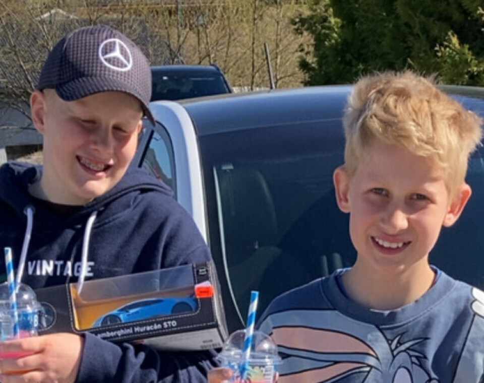 Vetle 12 år og Anders 10 år
